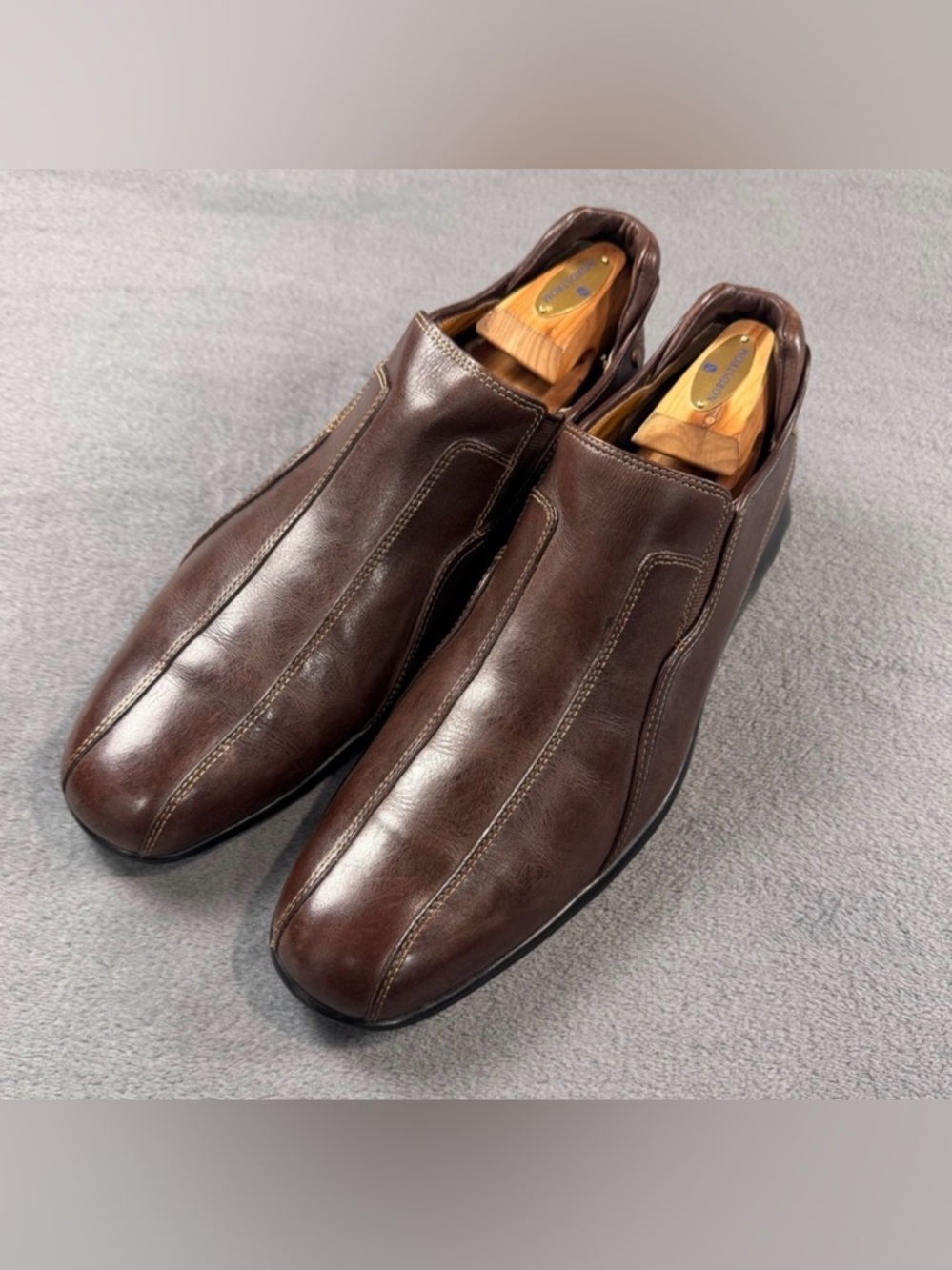 Cole Haan/Nike Men’s Brown Leather Slip On Loafers